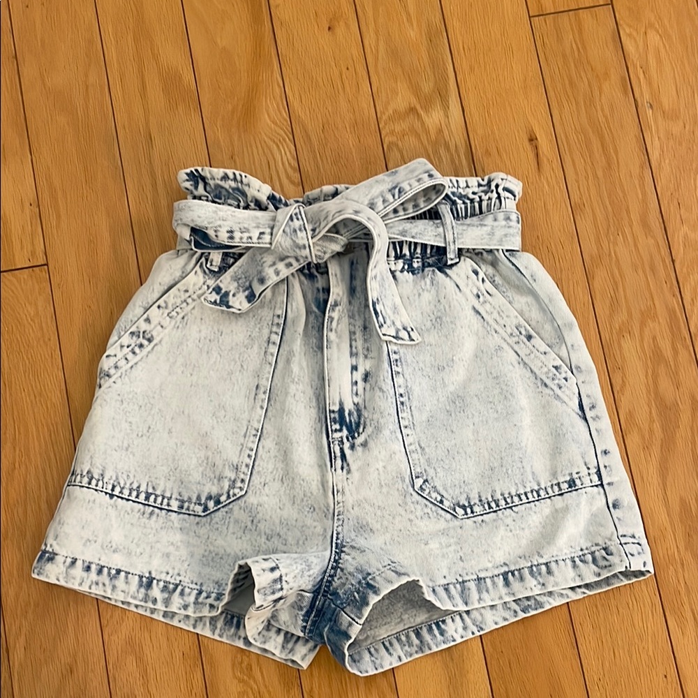 Skies Are Blue High Waist Blue Shorts XS